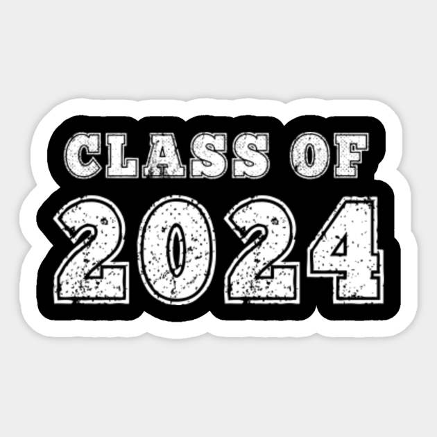 Class of 2024 Distressed Back To School design - 100th - Sticker